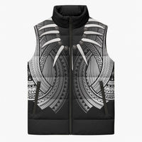 Samoan Ula Nifo Afi Tribal Sleeveless Puffer Jacket Polynesian Pattern