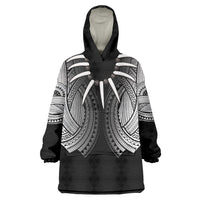 Samoan Ula Nifo Afi Tribal Wearable Blanket Hoodie Polynesian Pattern