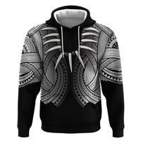 Samoan Ula Nifo Afi Tribal Zip Hoodie Polynesian Pattern