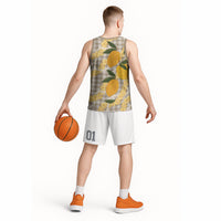 Maku'e Hawaiian Mango Palaka Basketball Jersey Aloha Hibiscus Pikake Lei