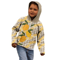Maku'e Hawaiian Mango Palaka Kid Hoodie Aloha Hibiscus Pikake Lei