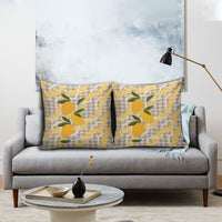 Maku'e Hawaiian Mango Palaka Pillow Cover Aloha Hibiscus Pikake Lei