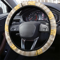 Maku'e Hawaiian Mango Palaka Steering Wheel Cover Aloha Hibiscus Pikake Lei