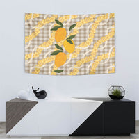 Maku'e Hawaiian Mango Palaka Tapestry Aloha Hibiscus Pikake Lei