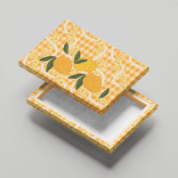 Alani Hawaiian Mango Palaka Canvas Wall Art Aloha Hibiscus Pikake Lei