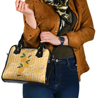 Alani Hawaiian Mango Palaka Shoulder Handbag Aloha Hibiscus Pikake Lei