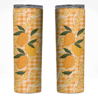 Alani Hawaiian Mango Palaka Skinny Tumbler Aloha Hibiscus Pikake Lei