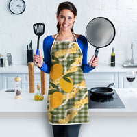 Uliuli Ahiahia Hawaiian Mango Palaka Apron Aloha Hibiscus Pikake Lei