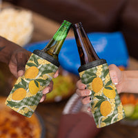 Uliuli Ahiahia Hawaiian Mango Palaka 4 in 1 Can Cooler Tumbler Aloha Hibiscus Pikake Lei
