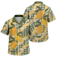 Uliuli Ahiahia Hawaiian Mango Palaka Family Matching Long Sleeve Bodycon Dress and Hawaiian Shirt Aloha Hibiscus Pikake Lei