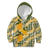 Uliuli Ahiahia Hawaiian Mango Palaka Kid Hoodie Aloha Hibiscus Pikake Lei