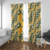 Uliuli Ahiahia Hawaiian Mango Palaka Window Curtain Aloha Hibiscus Pikake Lei
