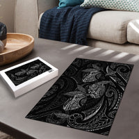 Hawaiian Mango Tribal Tattoo Puzzle Black White Pacific Traditional Pattern