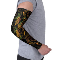 Hawaiian Mango Tribal Tattoo Arm Sleeves Gold Pacific Traditional Pattern