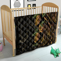 Hawaiian Mango Tribal Tattoo Quilt Gold Pacific Traditional Pattern