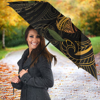 Hawaiian Mango Tribal Tattoo Umbrella Gold Pacific Traditional Pattern