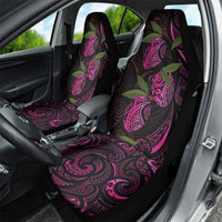 Hawaiian Mango Tribal Tattoo Car Seat Cover Pink Pacific Traditional Pattern