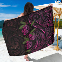 Hawaiian Mango Tribal Tattoo Sarong Pink Pacific Traditional Pattern
