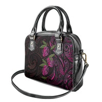 Hawaiian Mango Tribal Tattoo Shoulder Handbag Pink Pacific Traditional Pattern