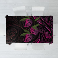 Hawaiian Mango Tribal Tattoo Tablecloth Pink Pacific Traditional Pattern