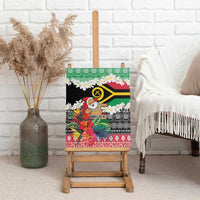 Personalised Vanuatu Joyeux Noel Canvas Wall Art Proud To Be a Ni-Van Sand Drawing Art - Polynesian Pride