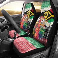 Personalised Vanuatu Joyeux Noel Car Seat Cover Proud To Be a Ni-Van Sand Drawing Art - Polynesian Pride