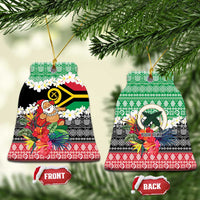 Personalised Vanuatu Joyeux Noel Ceramic Ornament Proud To Be a Ni-Van Sand Drawing Art - Polynesian Pride