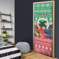 Personalised Vanuatu Joyeux Noel Door Cover Proud To Be a Ni-Van Sand Drawing Art - Polynesian Pride