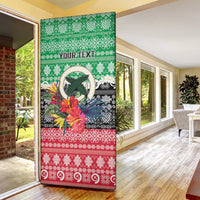 Personalised Vanuatu Joyeux Noel Door Cover Proud To Be a Ni-Van Sand Drawing Art - Polynesian Pride