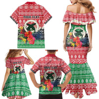 Personalised Vanuatu Joyeux Noel Family Matching Mermaid Dress and Hawaiian Shirt Proud To Be a Ni-Van Sand Drawing Art - Polynesian Pride
