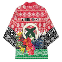 Personalised Vanuatu Joyeux Noel Kimono Proud To Be a Ni-Van Sand Drawing Art - Polynesian Pride