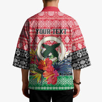 Personalised Vanuatu Joyeux Noel Kimono Proud To Be a Ni-Van Sand Drawing Art - Polynesian Pride