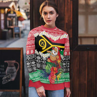 Personalised Vanuatu Joyeux Noel Ugly Christmas Sweater Proud To Be a Ni-Van Sand Drawing Art - Polynesian Pride