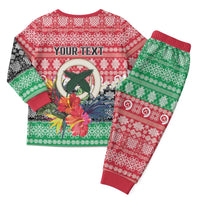 Personalised Vanuatu Joyeux Noel Christmas Pajama Set Proud To Be a Ni-Van Sand Drawing Art - Polynesian Pride