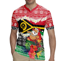 Personalised Vanuatu Joyeux Noel Rugby Jersey Proud To Be a Ni-Van Sand Drawing Art - Polynesian Pride