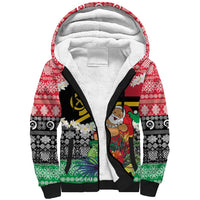 Personalised Vanuatu Joyeux Noel Sherpa Hoodie Proud To Be a Ni-Van Sand Drawing Art - Polynesian Pride