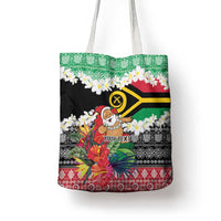 Personalised Vanuatu Joyeux Noel Tote Bag Proud To Be a Ni-Van Sand Drawing Art - Polynesian Pride