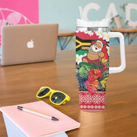 Personalised Vanuatu Joyeux Noel Tumbler With Handle Proud To Be a Ni-Van Sand Drawing Art - Polynesian Pride