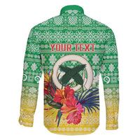 Personalised Malampa Joyeux Noel Family Matching Short Sleeve Bodycon Dress and Hawaiian Shirt Proud To Be a Ni-Van Sand Drawing Art - Polynesian Pride