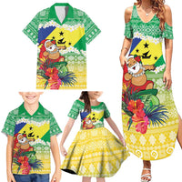 Personalised Malampa Joyeux Noel Family Matching Summer Maxi Dress and Hawaiian Shirt Proud To Be a Ni-Van Sand Drawing Art - Polynesian Pride