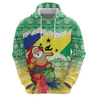 Personalised Malampa Joyeux Noel Hoodie Proud To Be a Ni-Van Sand Drawing Art - Polynesian Pride