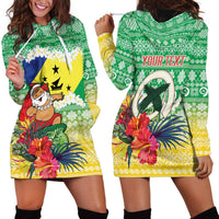 Personalised Malampa Joyeux Noel Hoodie Dress Proud To Be a Ni-Van Sand Drawing Art - Polynesian Pride