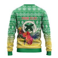 Personalised Malampa Joyeux Noel Ugly Christmas Sweater Proud To Be a Ni-Van Sand Drawing Art - Polynesian Pride