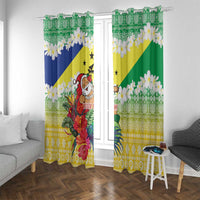 Personalised Malampa Joyeux Noel Window Curtain Proud To Be a Ni-Van Sand Drawing Art - Polynesian Pride