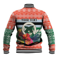 Personalised Penama Joyeux Noel Baseball Jacket Proud To Be a Ni-Van Sand Drawing Art - Polynesian Pride