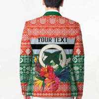 Personalised Penama Joyeux Noel Blazer Proud To Be a Ni-Van Sand Drawing Art - Polynesian Pride