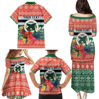 Personalised Penama Joyeux Noel Family Matching Puletasi and Hawaiian Shirt Proud To Be a Ni-Van Sand Drawing Art - Polynesian Pride