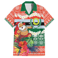 Personalised Penama Joyeux Noel Family Matching Short Sleeve Bodycon Dress and Hawaiian Shirt Proud To Be a Ni-Van Sand Drawing Art - Polynesian Pride