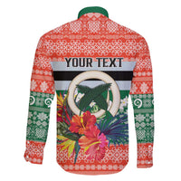 Personalised Penama Joyeux Noel Family Matching Short Sleeve Bodycon Dress and Hawaiian Shirt Proud To Be a Ni-Van Sand Drawing Art - Polynesian Pride