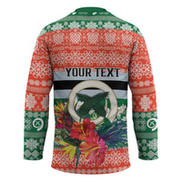 Personalised Penama Joyeux Noel Hockey Jersey Proud To Be a Ni-Van Sand Drawing Art - Polynesian Pride